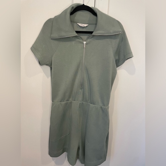 SPANX air essentials half-zip romper in fennel - Picture 4 of 6